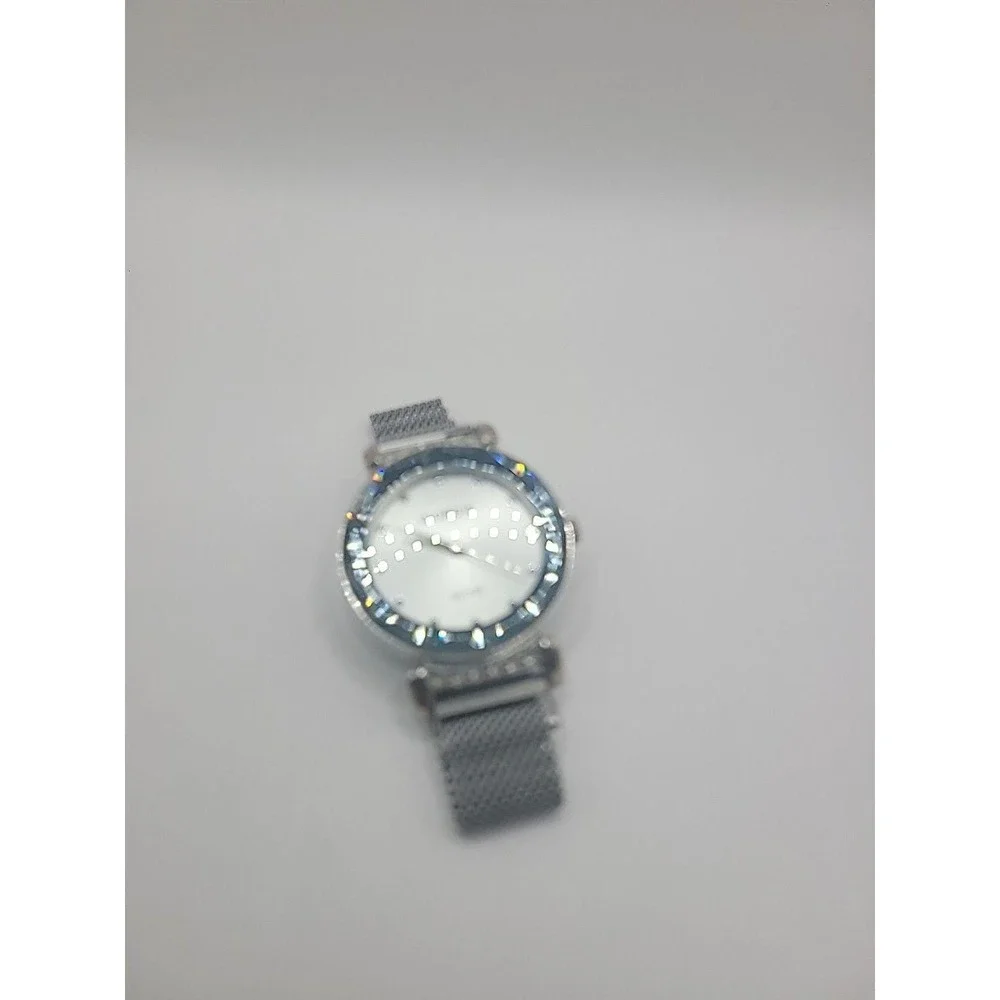 Giorgie Vintage Womens Silver Mesh Strap Bracelet Quartz Watch Minimalist Dial